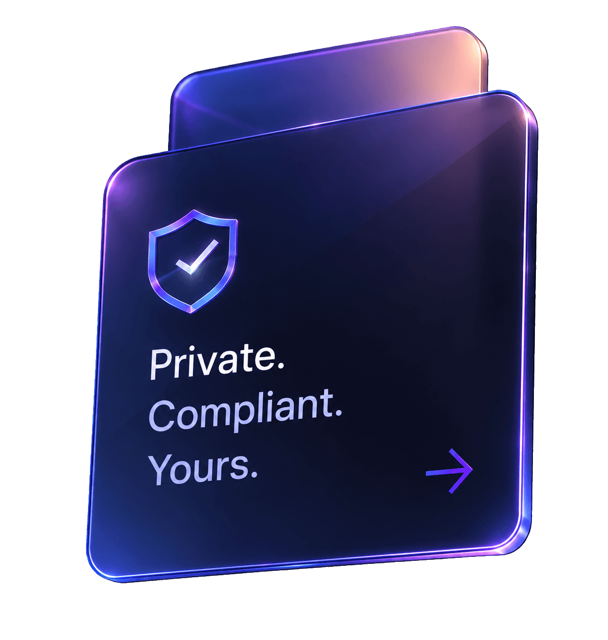 Privacy panel: Private. Compliant. Yours.
